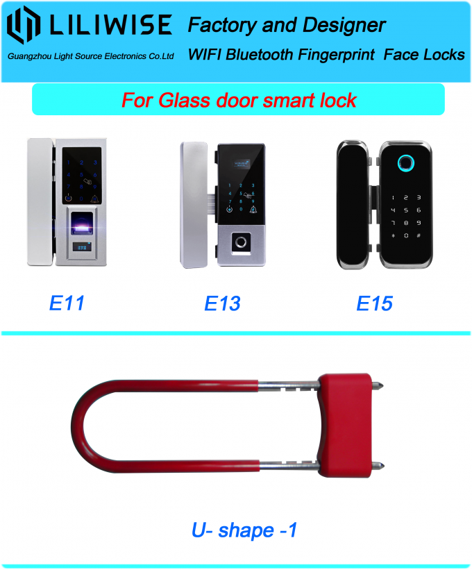 Έξυπνο ηλεκτρονικό βιομετρικό δακτυλικό αποτύπωμα πρόσβασης WiFi Bluetooth APP κλειδαριών πορτών γυαλιού 1
