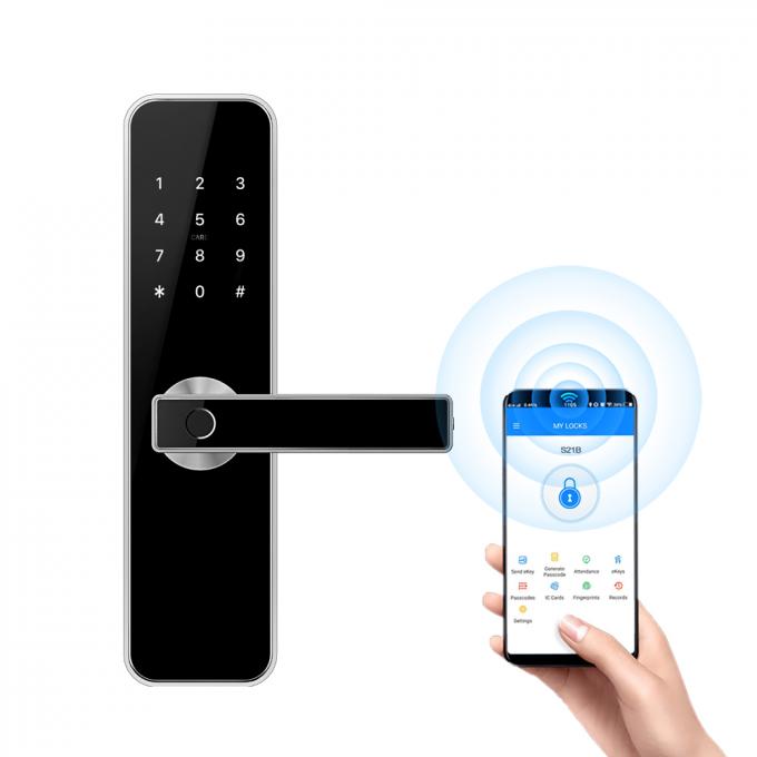 Ευφυής δωματίων πορτών κλειδαριών ασφάλειας ψηφιακή έξυπνη κλειδαριά Bluetooth TTLock APP δακτυλικών αποτυπωμάτων ασύρματη 0