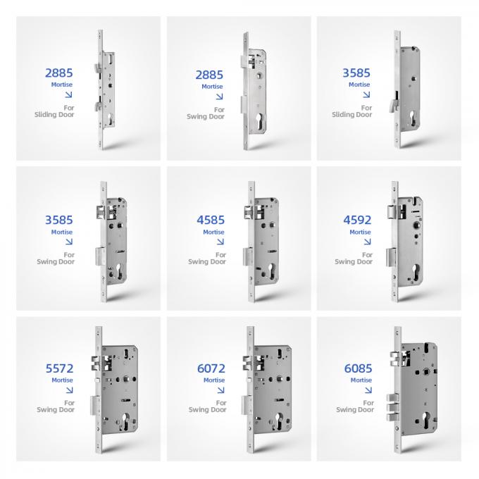 Οι έξοχες λεπτές κλειδαριές πορτών διαμερισμάτων δακτυλοσκοπούν τον ηλεκτρονικό τύπο καρτών ανοξείδωτου RFID κλειδαριών πορτών 3