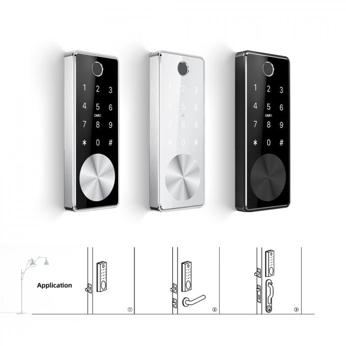 Η πόρτα δωματίων κραμάτων ψευδάργυρου οθόνης δακτυλικών αποτυπωμάτων Bluetooth κλειδαριών πορτών κώδικα κλειδώνει την ακρυλική επιτροπή 0