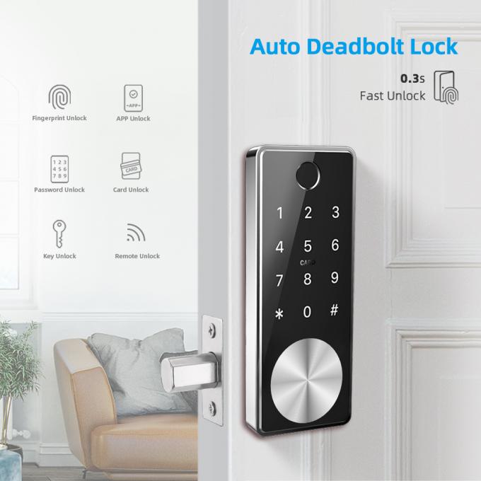 Έξυπνο ηλεκτρονικό δακτυλικό αποτύπωμα τηλεχειρισμού Bluetooth κλειδαριών πορτών ψηφιακό με αυτόματο Deadbolt 1