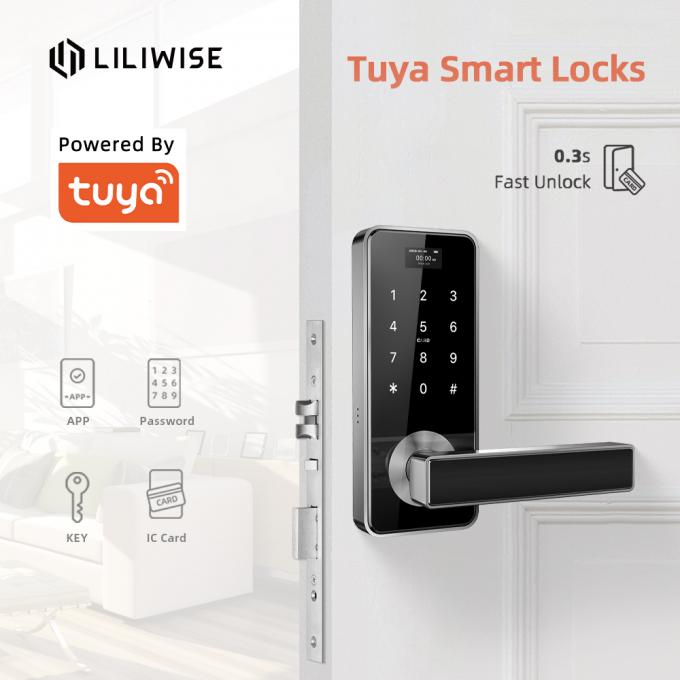 Το ηλεκτρονικό APP καρτών κωδικού πρόσβασης RFID ασφάλειας κλειδαριών πορτών Tuya έξυπνο ψηφιακό κλειδί ξεκλειδώνει 0