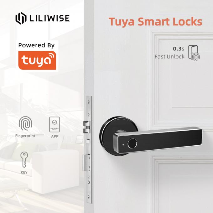 Tuya WiFi App Bluetooth πορτών κλειδαριών βιομετρική δακτυλικών αποτυπωμάτων πορτών λαβών ψηφιακή κλειδαριά πορτών Keyless έξυπνη 0