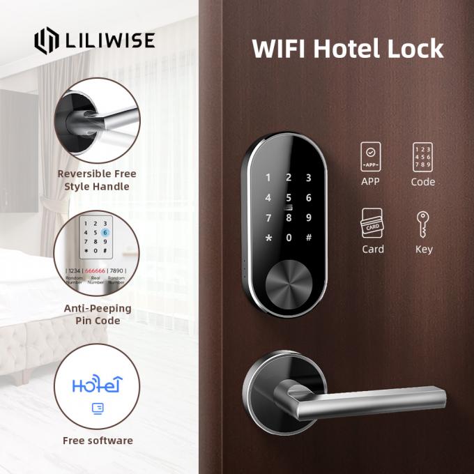 Υπηρεσία έξυπνο WiFi cOem κλειδαριών πορτών ξενοδοχείων τηλεχειρισμού on-line με APP 3