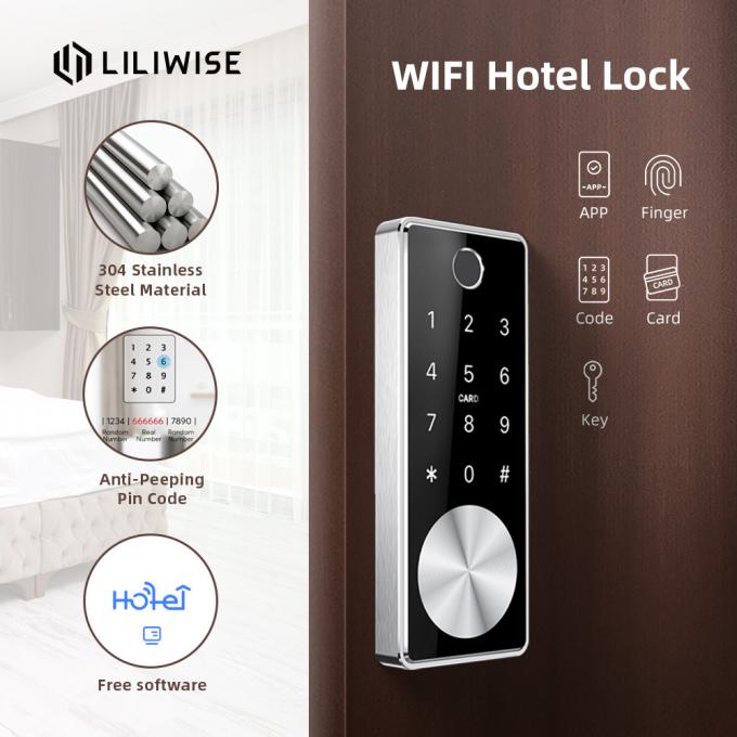 Η έξυπνη πόρτα ξενοδοχείων κλειδώνει την αυτόματη ηλεκτρονική κλειδαριά πορτών δακτυλικών αποτυπωμάτων Deadbolt 1