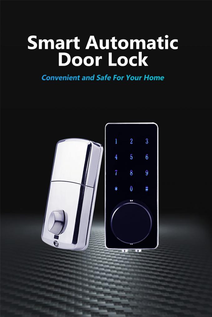 Έξυπνη κλειδαριά μπροστινών πορτών Bluetooth δωματίων, ευφυείς κλειδαριές μπροστινών πορτών κωδικού πρόσβασης κραμάτων ψευδάργυρου 1