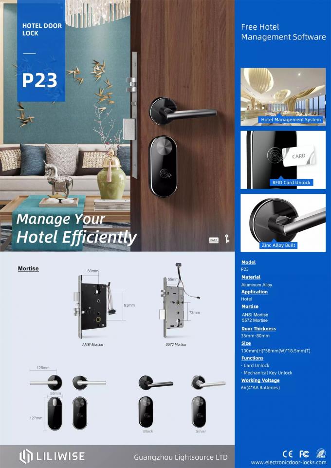 Έξυπνο RFID ξενοδοχείων πορτών κλειδαριών ηλεκτρονικό δωμάτιο ασφάλειας αναγνωστών καρτών ισχυρών κτυπημάτων βασικό 0