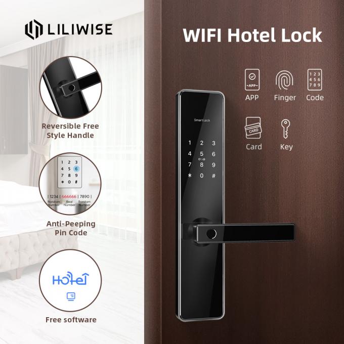 Ευφυές έξυπνο ψηφιακό δακτυλικό αποτύπωμα κωδικού πρόσβασης κλειδαριών πορτών ξενοδοχείων ασφάλειας πολυ λειτουργικό 4