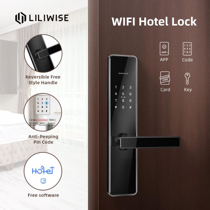 Η αυτόματη πόρτα ξενοδοχείων κλειδώνει τον ηλεκτρονικό κύλινδρο ψηφιακό έξυπνο Wifi Keyless 2