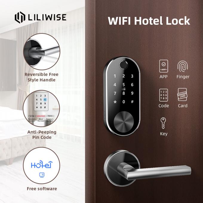 Αργιλίου ψηφιακός έξυπνος κωδικού πρόσβασης δακτυλικών αποτυπωμάτων κλειδαριών πορτών ξενοδοχείων κραμάτων διασπασμένος 2