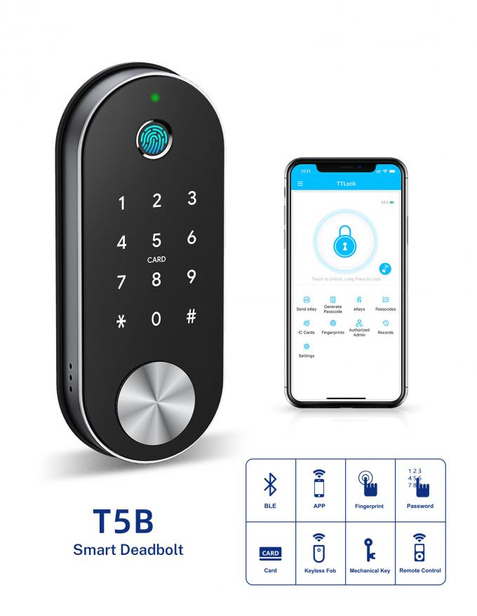 App WiFi ασφάλειας δακτυλικών αποτυπωμάτων έξυπνη κλειδαριά Deadbolt κλειδαριών αυτόματη 1