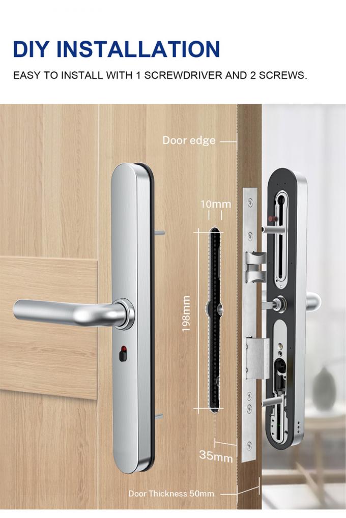 Wifi Αδιάβροχο Έλεγκτο Ηλεκτρονικό Slim Ψηφιακό έξυπνο κλειδί πόρτας 3