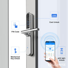 APP WiFi κλειδαριά 38mm πορτών Thumbprint κλειδαριών πορτών Bluetooth πρόσβασης ασημένιο χρώμα επιτροπής πλάτους λεπτό