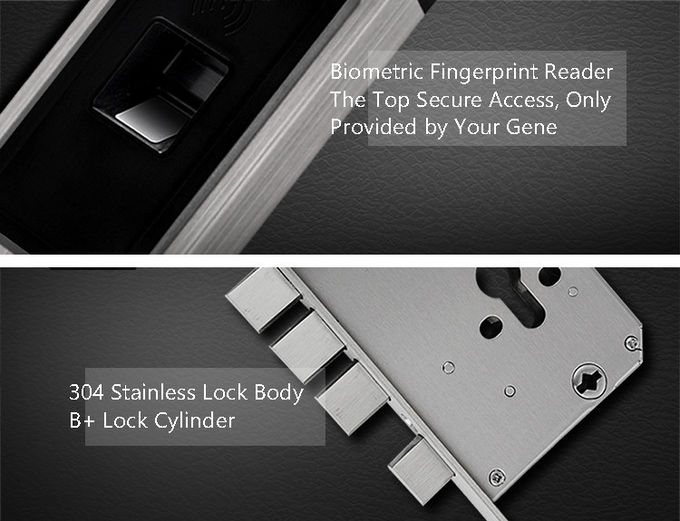 Απλή κλειδαριά πυλών λειτουργίας βιομετρική, διεπαφή εισόδων USB πορτών δακτυλικών αποτυπωμάτων 2