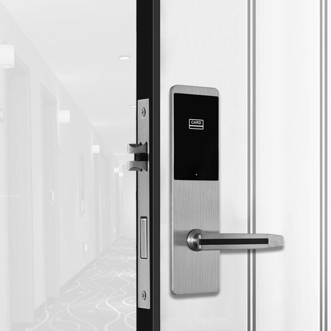 Ευφυές υψηλό σημείο κλειδαριών πορτών εξαιρετικά - η λεπτή πόρτα διαμερισμάτων/ξενοδοχείων κλειδώνει 298 * 74 * 10mm 0