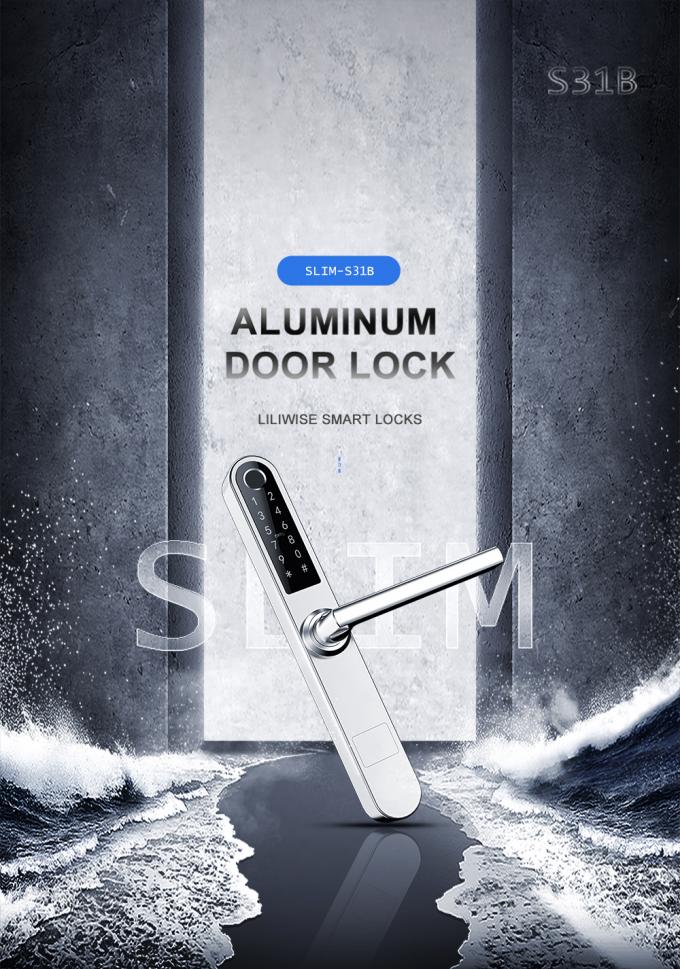 Η έξυπνη πόρτα δωματίων κλειδώνει το σύγχρονο αλουμίνιο ανοξείδωτου για τη λεωφόρο οικογένειας/αγορών 0