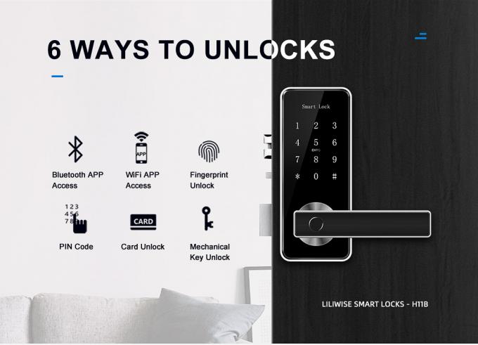 Έξυπνη κλειδαριά συνδυασμού δακτυλικών αποτυπωμάτων Bluetooth κλειδαριών πορτών δακτυλικών αποτυπωμάτων με το κύριο κλειδί 2