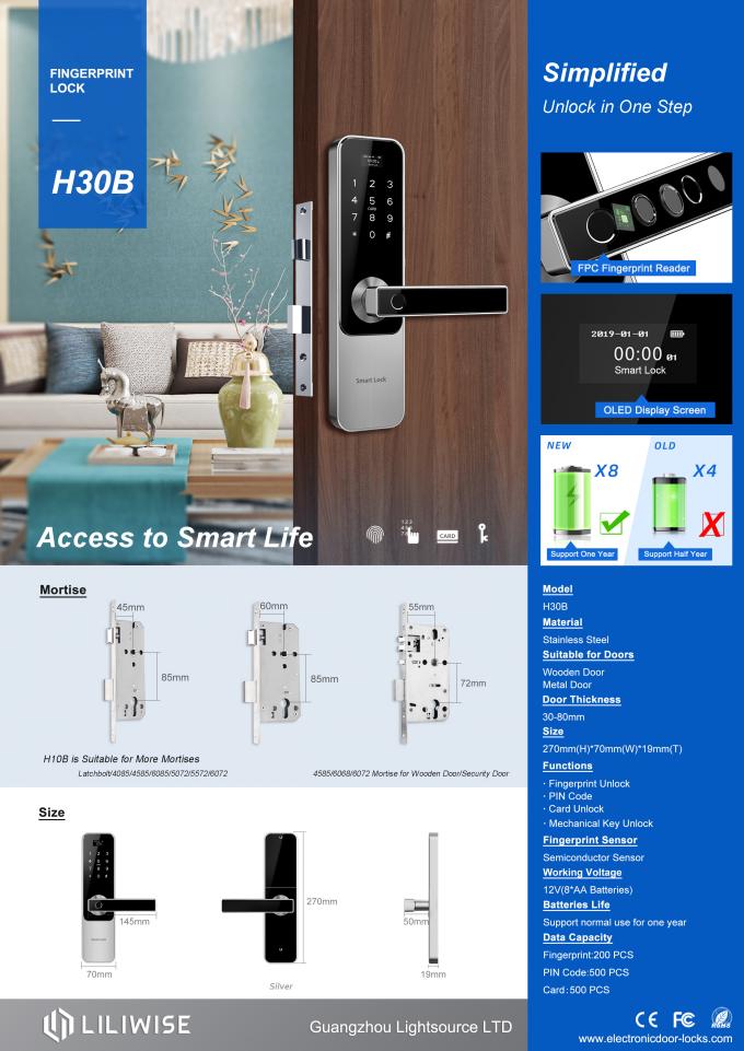 Υψηλής ασφαλείας ηλεκτρική δακτυλικών αποτυπωμάτων πορτών κλειδαριών κλειδαριά πορτών κώδικα επιτροπής αφής ψηφιακή για το σπίτι 0
