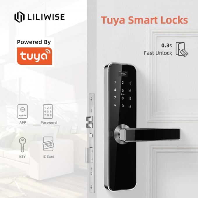 Ηλεκτρονική πορτών κλειδαριών κωδικού πρόσβασης κλειδαριά πορτών Tuya έξυπνη για την κλειδαριά εγχώριου κτιρίου γραφείων διαμερισμάτων ξενοδοχείων 0