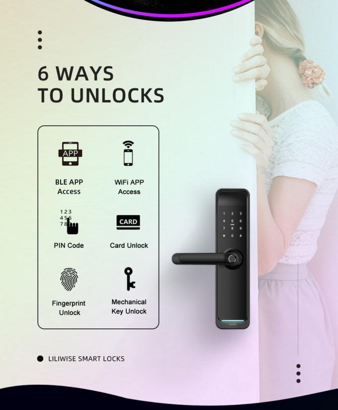 Έξυπνη κλειδαριά πορτών δακτυλικών αποτυπωμάτων κλειδαριών κλειδαριών πορτών WiFi App Tuya inteligente