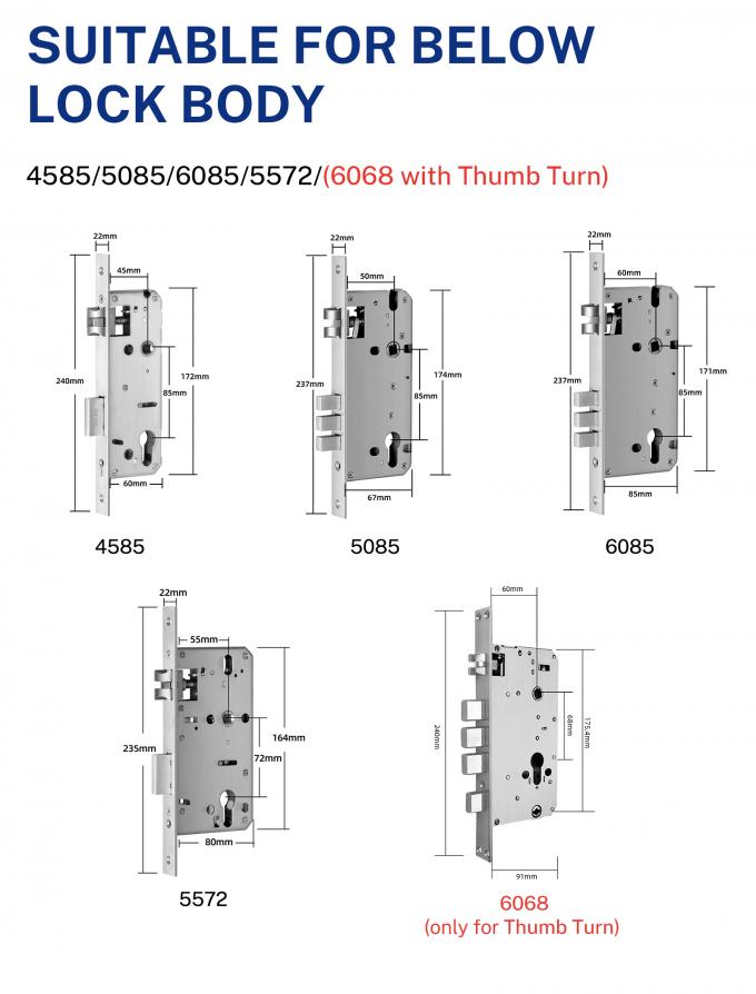 Tuya WiFi έξυπνες ηλεκτρικές ψηφιακές πορτών κλειδαριές πορτών δακτυλικών αποτυπωμάτων κλειδαριών αδιάβροχες 8