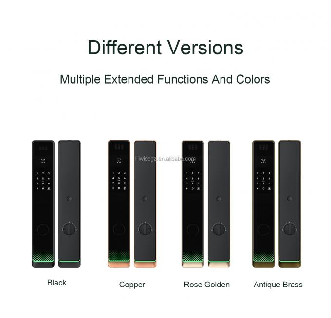 Liliwise Tuya Οικιακή Ασφάλεια Εμπροσθια κλειδαριά Εξωτερική Ψηφιακή Αποτυπώματα Ανερόπτωτη Ασφάλεια Αναγνώριση προσώπου έξυπνη κλειδαριά 6