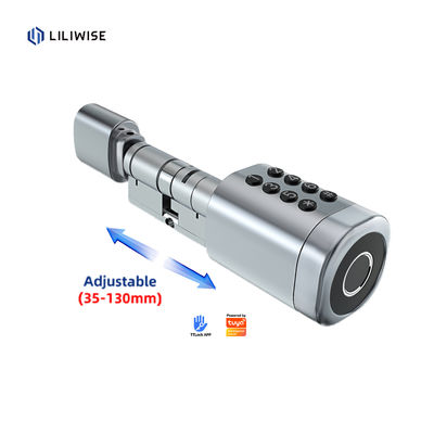 Adjustable Smart Cylinder Lock with 30~130mm Door Thickness and 1 Year Battery Life for Secure Home Office Access