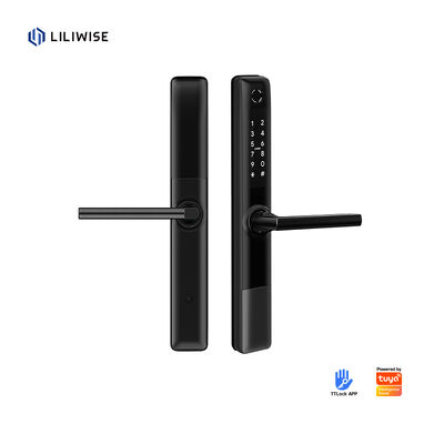 Liliwise Αδιάβροχο Tuya APP WiFi BLE Ακτινογραφία έξυπνη κλειδαριά λεπτή κλειδαριά πόρτας κλειδί για στενό προφίλ πόρτες αλουμινίου ξύλινη πόρτα