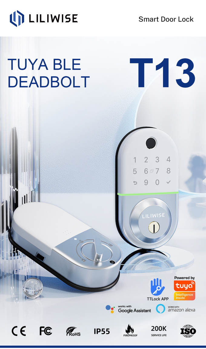 Ηλεκτρονικό ψηφιακό APP κλειδαριών Deadbolt έξυπνο σύστημα διαχείρισης 0