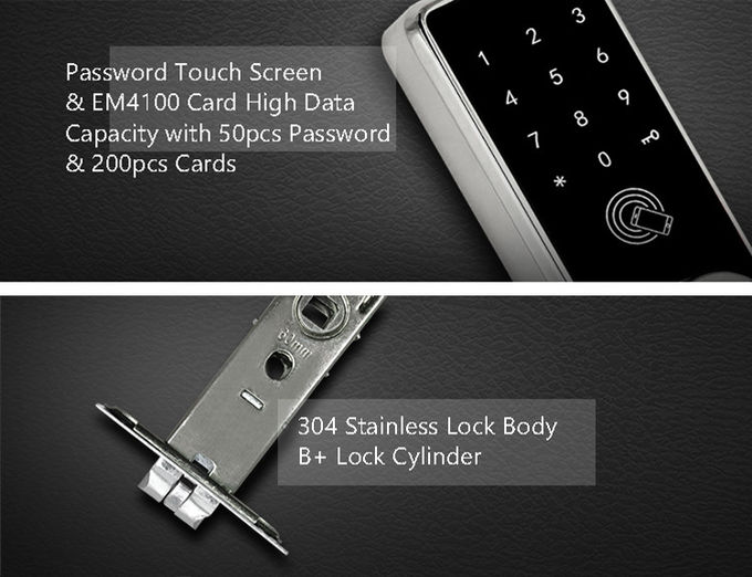 Ψηφιακή κάρτα ολοκληρωμένου κυκλώματος κωδικού πρόσβασης υποστήριξης κλειδαριών πορτών Bluetooth υψηλής ασφαλείας για τη μπροστινή πόρτα εισόδων 2