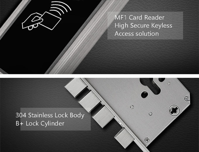 RFID έξυπνος βασικός καρτών κλειδαριών κύκλος ζωής μπαταριών ανοξείδωτου μακροχρόνιος για το διαμέρισμα 2