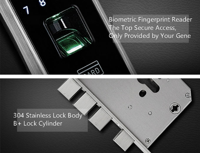 Ψηφιακές ευφυείς 4x AA μπαταρίες οθόνης αφής κλειδαριών πορτών δακτυλικών αποτυπωμάτων επίδειξης OLED 2