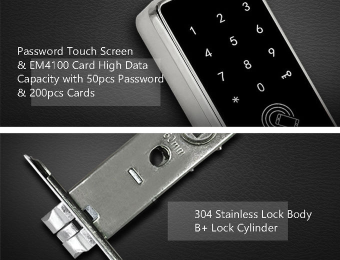 Κλειδαριά πορτών αριθμητικών πληκτρολογίων Keyless, App Bluetooth καρτών κωδικού πρόσβασης ψηφιακή κλειδαριά για το σπίτι 1