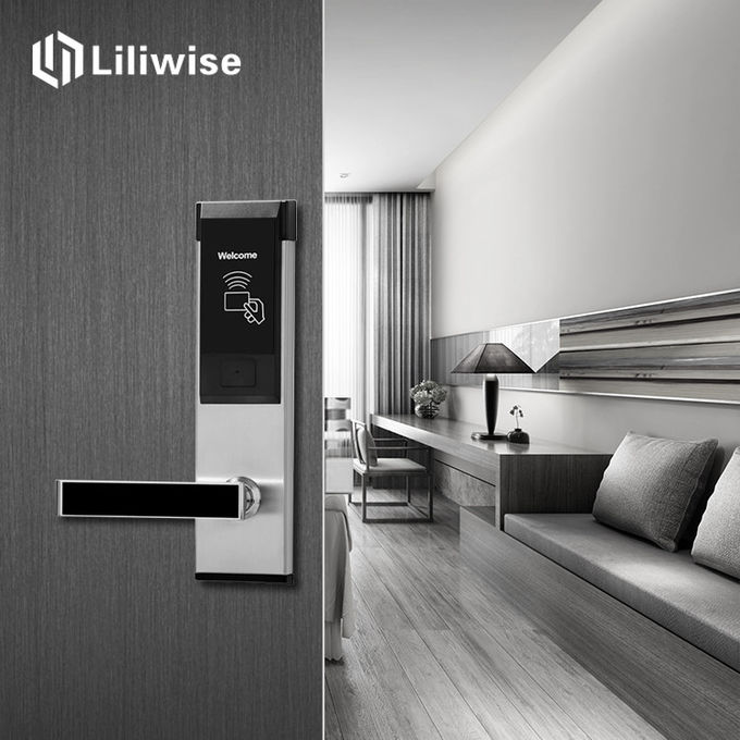 Η πόρτα δωματίου ξενοδοχείου κλειδώνει την έξυπνη έξοχη ασφάλεια καρτών δομών RFID μετάλλων 1