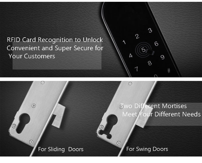 Έξυπνες App κραμάτων ψευδάργυρου πορτών κλειδαριών κλειδαριές πορτών αλουμινίου ελέγχου έξυπνες για τη συρόμενη πόρτα 2