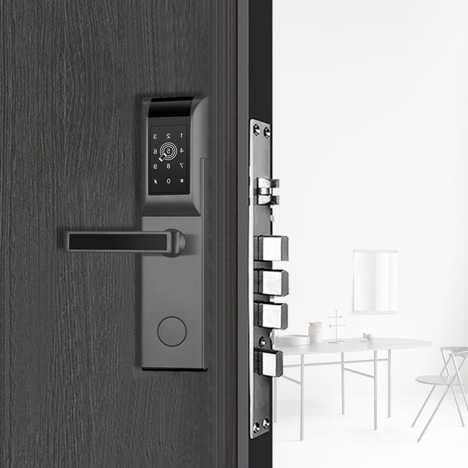 Φτηνότερη μαύρη ψηφιακή κλειδαριά πορτών Bluetooth WiFi για το διαμέρισμα 1